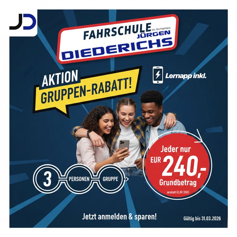 aktion3fuer240-800×800 Fahrschule Aktion Gruppenrabatt 3 Personen 240 Euro Grundbetrag